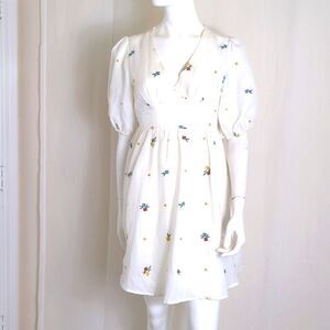 In Loom Boho Dress White Size Small Embroidered NWOT